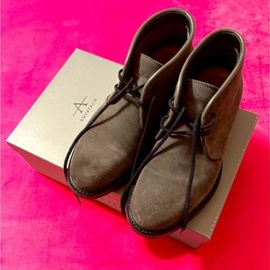 AQUATALIA men’s Rinaldo weatherproof suede ankle boots in charcoal Size 7 w/ box